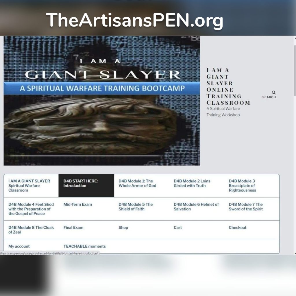 Do you know HOW to put on the Whole Armor of God? TheArtisansPEN.org