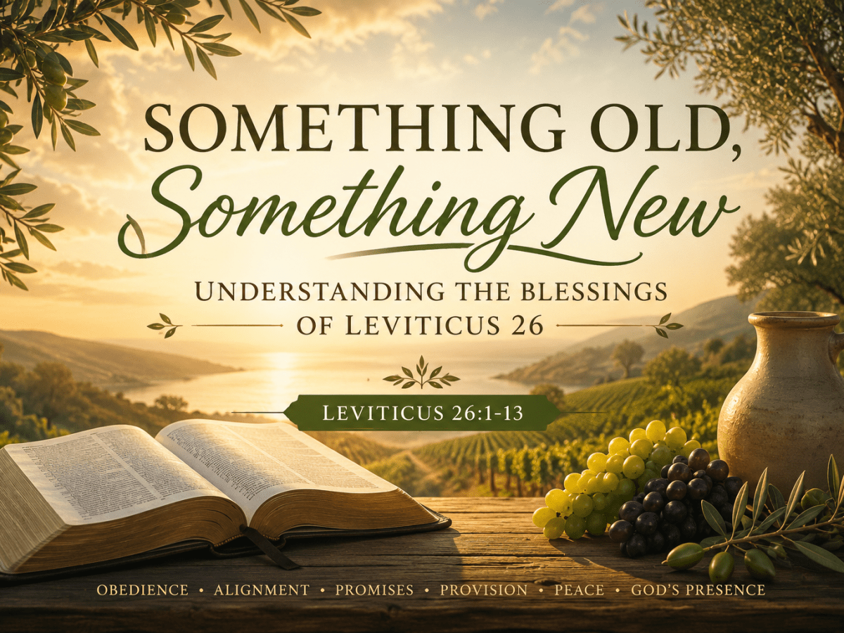 SOMETHING OLD/ SOMETHING NEW The Blessings — Leviticus 26:9&nbsp;(D)