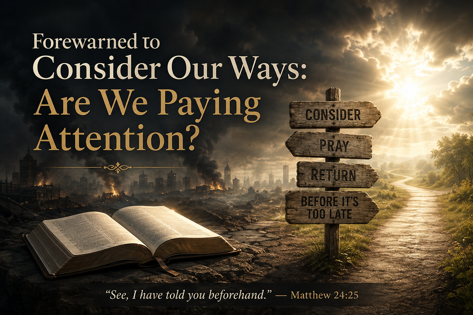 Forewarned to Consider Our Ways: Are We Paying Attention?
